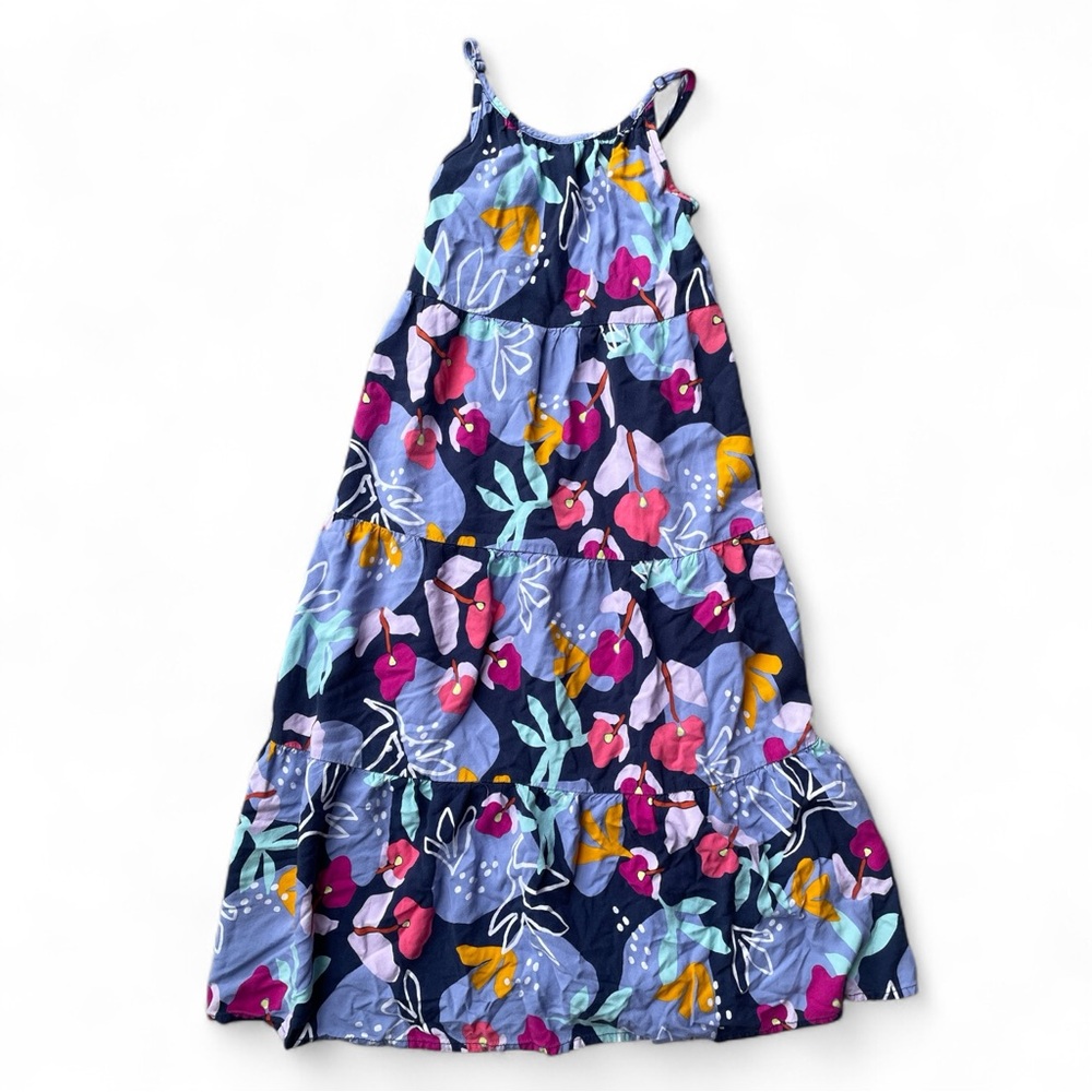 Cat & Jack navy floral multicolor maxi summer dress - size 6/6X